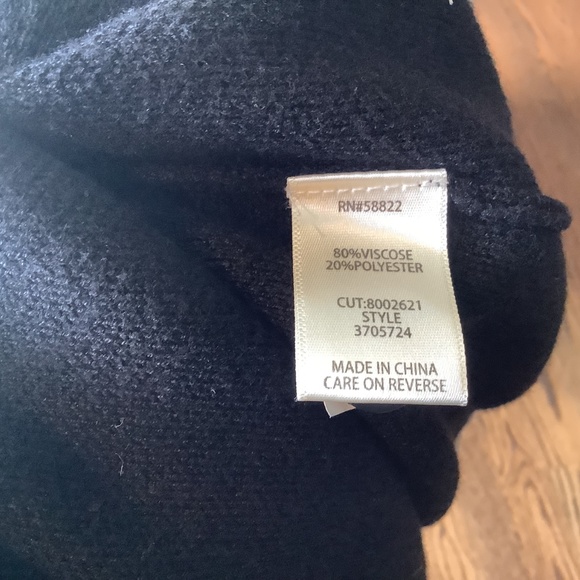 Max Studio Women’s Black Cardigan Button Down Oversized Size Medium - Picture 7 of 7